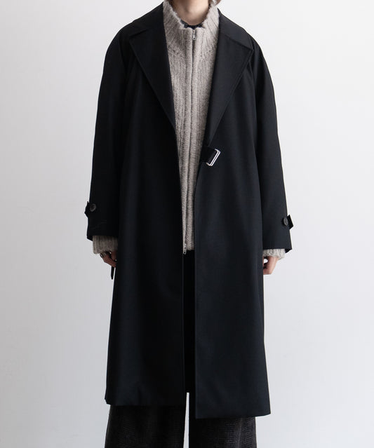 Super 100's wool tielocken coat