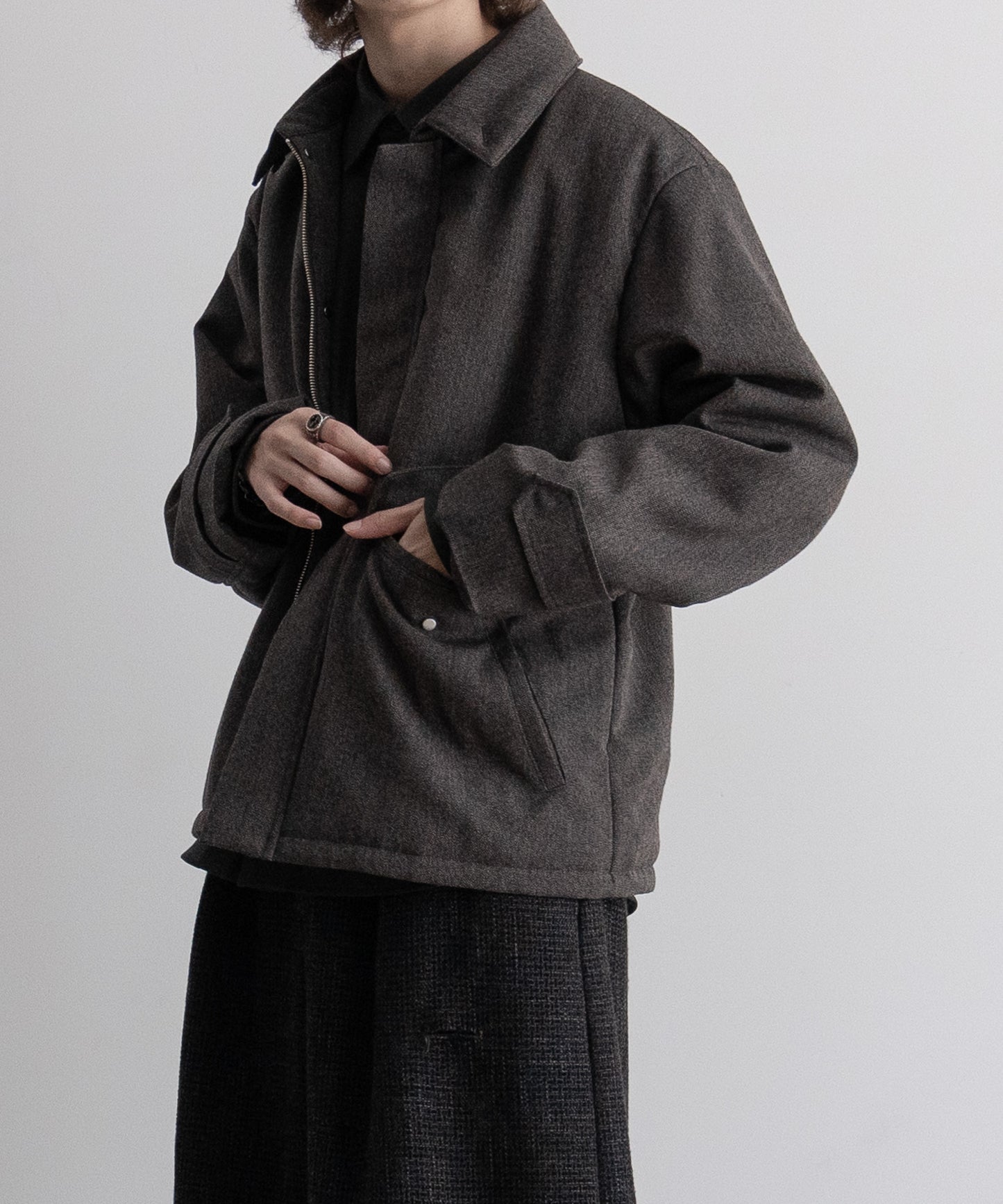 Tech padded wool flight blouson