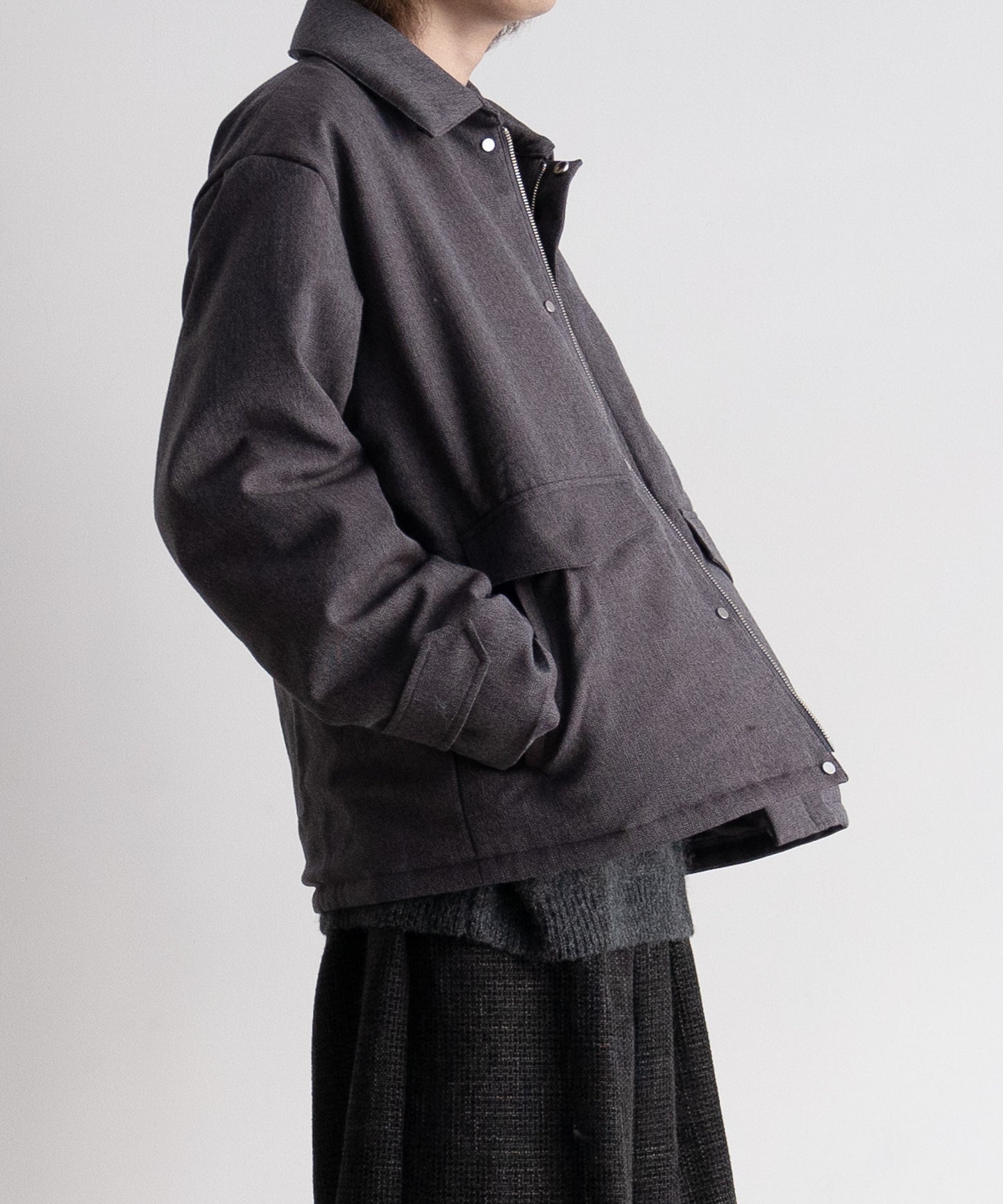 Tech padded wool flight blouson