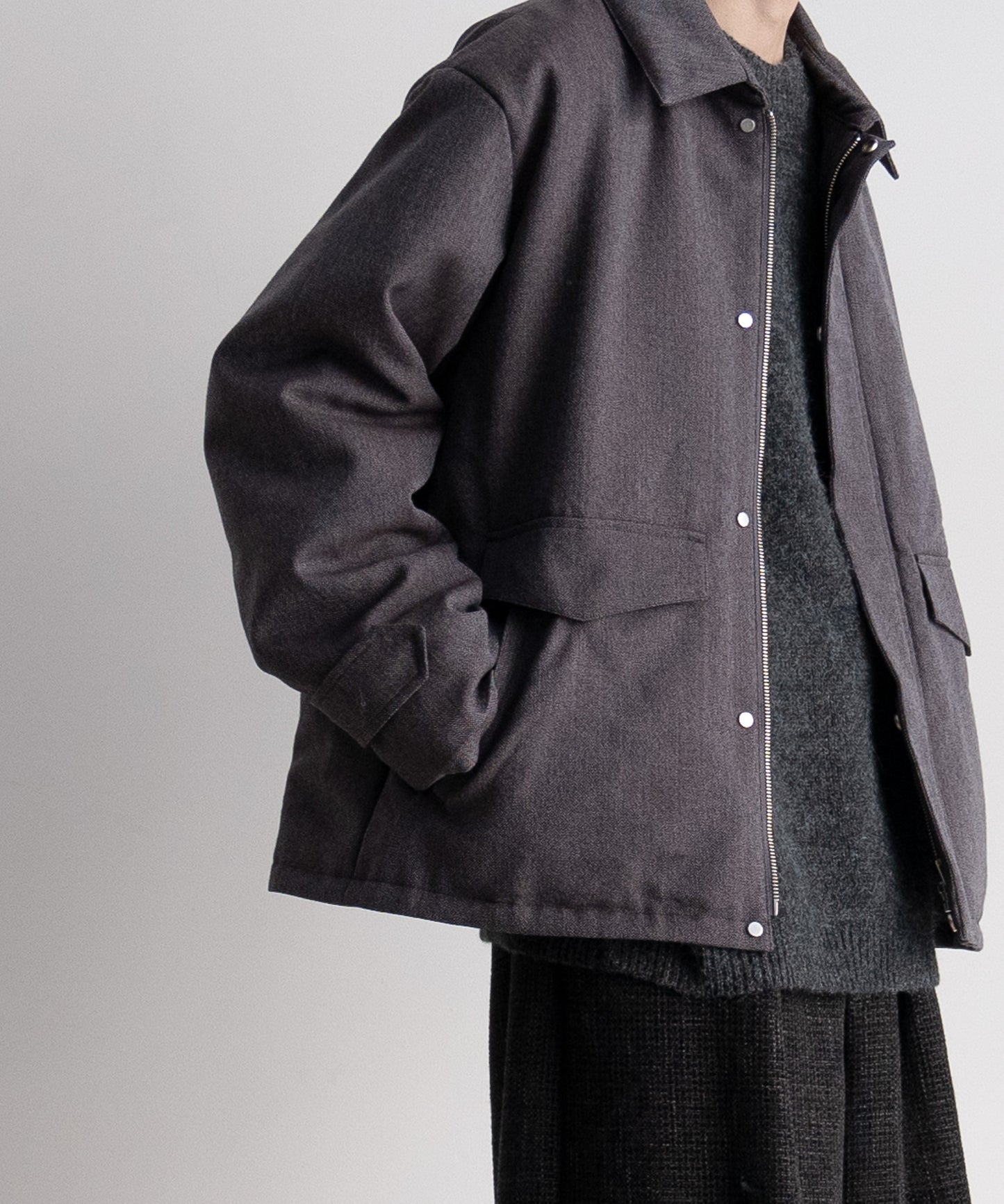 Tech padded wool flight blouson